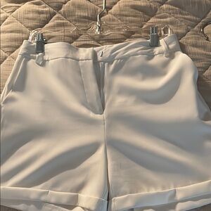 Elegant White Women's Shorts